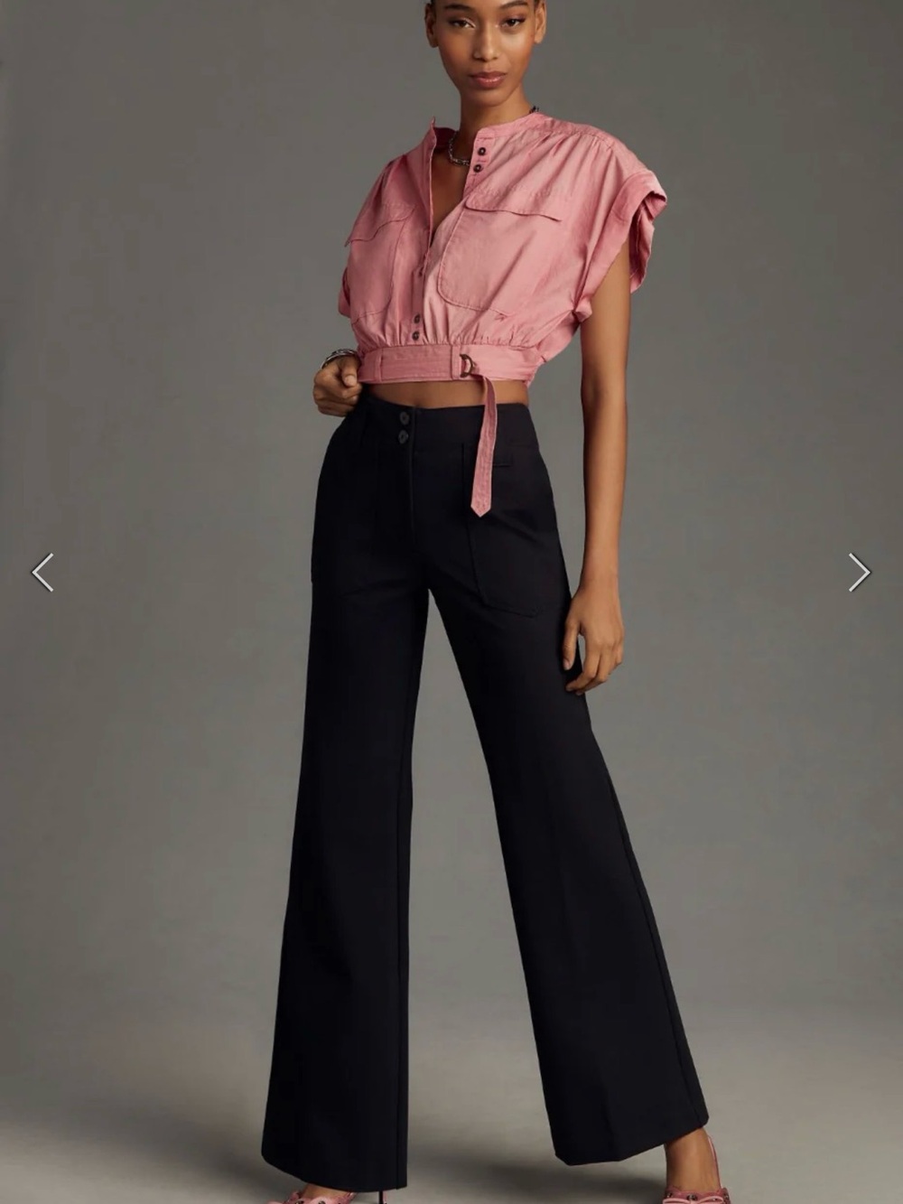 Maeve Naomi Wide-Leg Pants in Black from Anthropologie